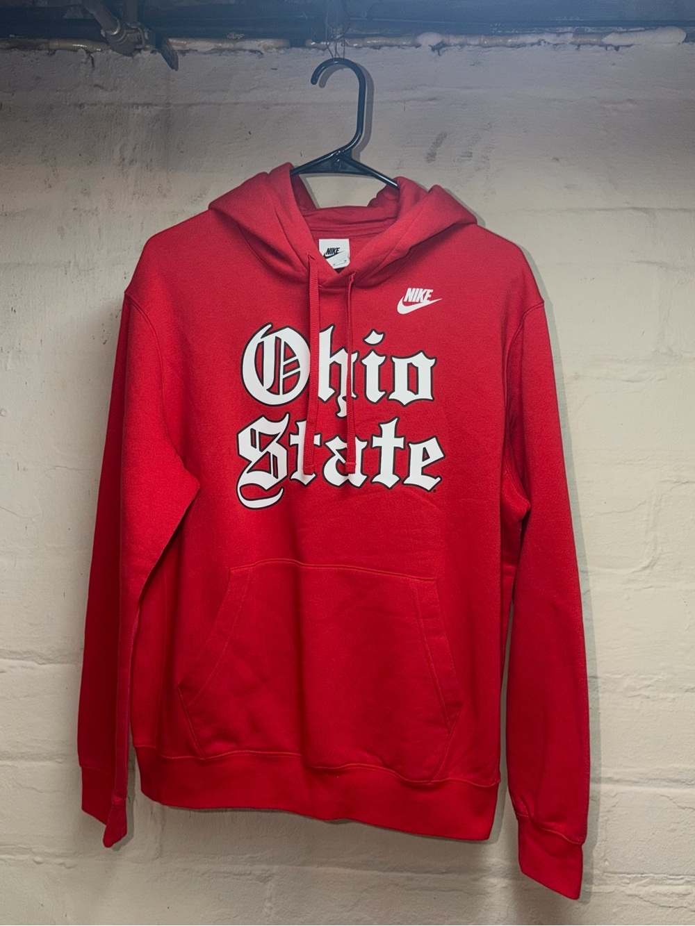 Nike Red Crewneck Hoodie with White Script